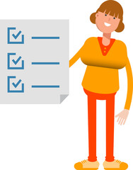 Girl Character and Check List Document
