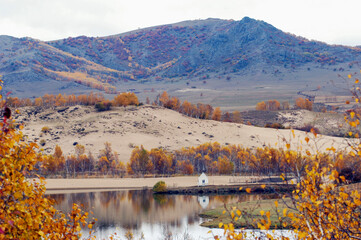 Natural scenery of Princess Lake in Saihanba, Hebei province, China
