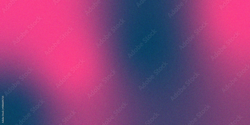 Poster Digital grainy gradient with a colorful soft noise effect. Vintage Grunge Texture Pattern Blue purple and pink Tones for Artful Wallpaper. Gradient blur, noise, grain, texture. abstract background.