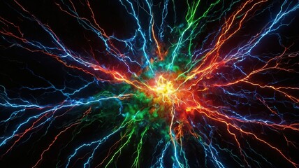 Obraz premium Electric Light Flash with a Futuristic Feel