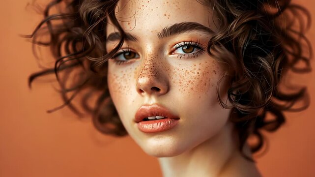 beautiful hair woman with stylish hairstyle, happy with beauty products, hair shampoo or conditioner, perfect healthy lovely shiny hair, fashion, modern, beauty, makeup, model, cosmetics