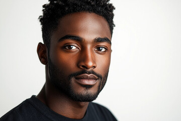 Obraz premium Headshot Business Man Isolated On White: Portrait of African American Headshot Male White, Headshot Male Suit, Headshot Studio, Headshot Professional.