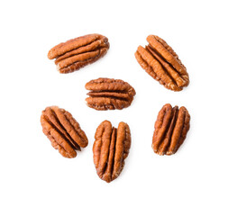 Pecan Nut Halves. Isolated on transparen png.