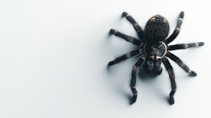 Close-up of a Tarantula on White Background