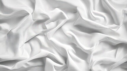 Obraz premium Luxurious white fabric draped elegantly, creating soft folds and texture.
