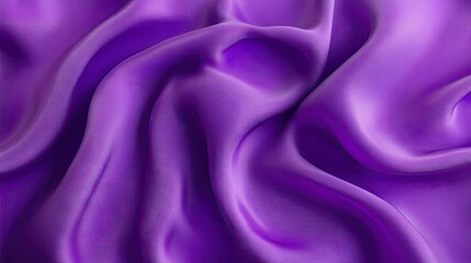 Obraz premium A close-up of luxurious purple satin fabric, showcasing soft, flowing waves and rich color tones.