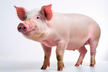 Maiale su sfondo bianco