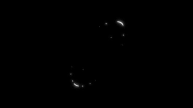 3d vibes motion graphics clip template with colorful lights animation. HD resolution with hyper realistic 4K black Background.