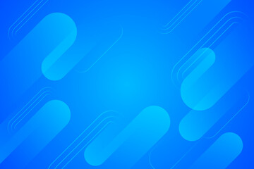 Geometric Shape On Blue Background With Copy Space. Technology Banner. Vector Illustration. Abstract Business Wallpaper. Minimal
