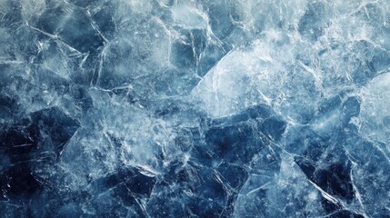 Obraz premium A stunning close-up of ice fragments, showcasing intricate patterns and textures in shades of blue and white.