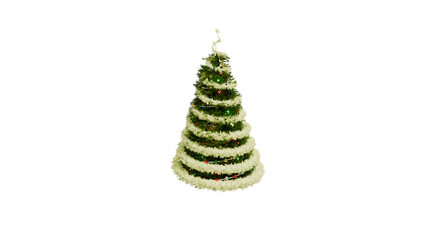 christmas tree isolated on white