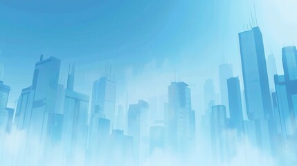 Blue Tech City Architecture Background - A Futuristic Urban Landscape of Innovation. The Blue - Hued Buildings with Sleek Lines, Symbolizing the Technological Advancements