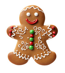 Gingerbread men - Christmas cookies isolated on transparent PNG background