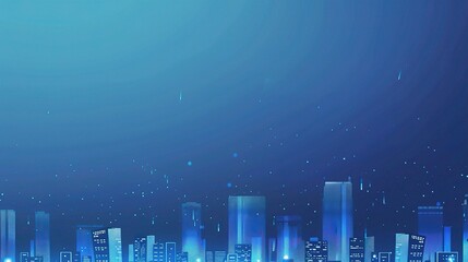 Blue Tech City Architecture Background - A Futuristic Urban Landscape of Innovation. The Blue - Hued Buildings with Sleek Lines, Symbolizing the Technological Advancements