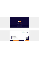 Double-sided creative business card template. Modern presentation card with company logo. Vector business card template. Visiting card for business and personal use. Vector illustration design.