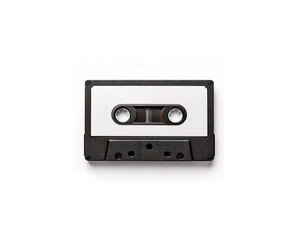 Audio cassette isolated on white background