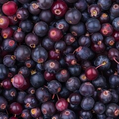 Aronia texture background, chokeberries fruits pattern, Aronia melanocarpa mockup, banner, purple chokeberry