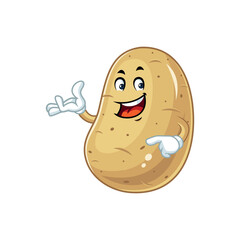 Happy Potato Mascot Cartoon Character.