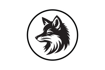 fox mouth logo vector and silhouette