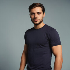 Obraz premium Muscular Alpha Male: Confident Man with Ambition and Strength