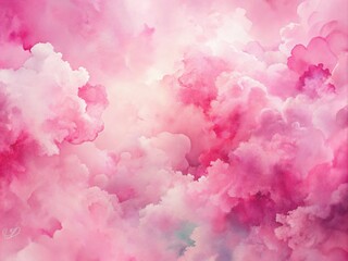 Fototapeta premium Aerial Photography of an Abstract Pink Watercolor Background Perfect for Digital Art, Wallpapers, and Creative Projects, Showcasing Soft Blends and Fluid Brush Strokes
