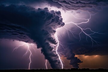 Stunning Visuals of Dramatic Energetic Storm Clouds and Lightning Display