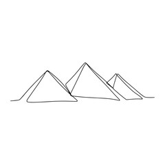 Desert Egypt Graphic Design Decoration Vector Line Art