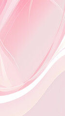 Abstract Pink and White Gradient Background with Curved Lines
