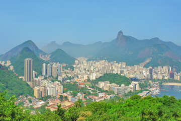 Panorama  of  Rio de Janeiro from Sugarloaf Mountain , Brazil