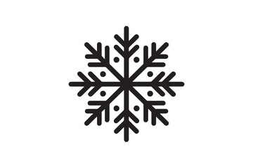 Christmas snowflake vector silhouette isolated in white background