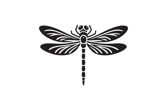 recommend clip art: dragonfly Grasshopper vector silhouette isolated in white background