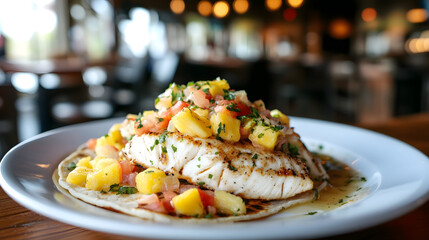 Heavenly Grilled Mahi Mahi Tacos with Pineapple Mango Salsa and Creamy Lime Sauce