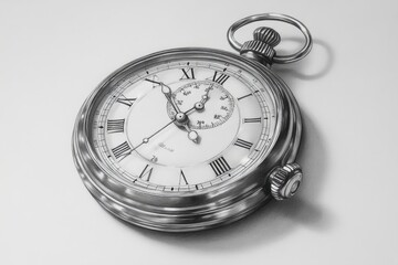 Vintage pocket watch with roman numerals and intricate details