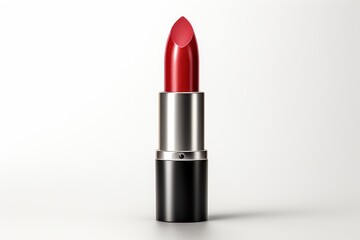 Red lipstick isolated on white background