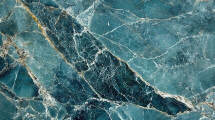 Fototapeta premium Textured Surface of Metamorphic Stone Featuring Aqua Tones and Intricate Veins, Ideal for Backgrounds, Patterns, and Natural Elegance in Design Projects