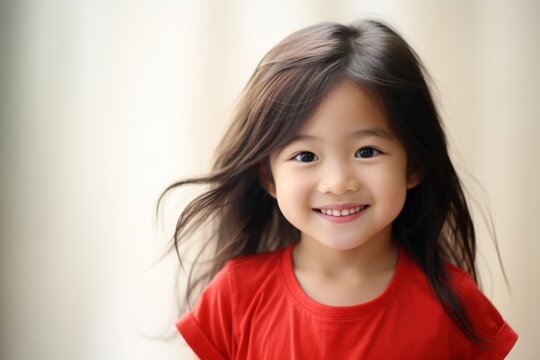 Asaian kid smiling child smile happy.