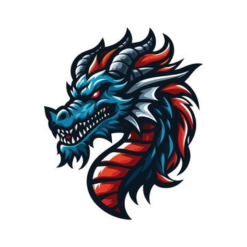recommend clip art: dragon head mascot logo vector illustration