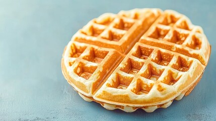 Deliciously golden waffles cooking in a commercial waffle iron, perfect for breakfast indulgence any time of the day