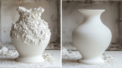 Transforming raw clay into elegant pottery at a ceramics studio during a creative workshop in the heart of the city
