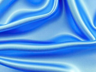 Obraz premium Blue and white shiny fabric with smooth texture and glossy finish, blue, textured