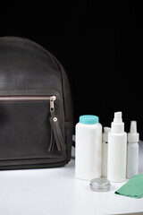 Care for leather accessories, backpack and special care products.