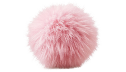 Light pink fluffy ball- isolated on transparent background.