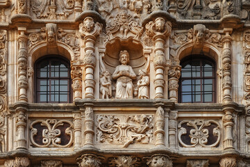 Fototapeta premium Intricate architectural details of building façade