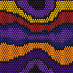 Seamless snake skin pattern in vibrant purple, gold and orange 2025