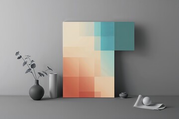 Minimalist Canvas Design with Halftone Gradient and Structured White Space