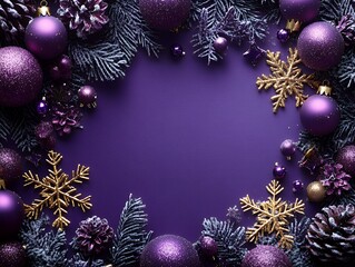 christmas decoration on a purple background