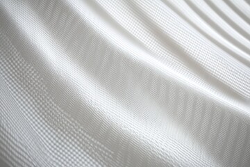 Close-up Abstract Image of White Fabric with Diagonal Lines and Textured Pattern