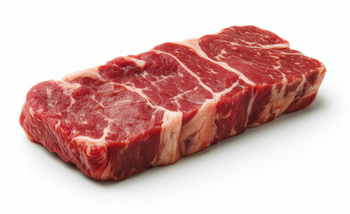 Fototapeta premium raw beef steak on white background