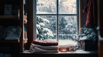 Cozy Winter Window View