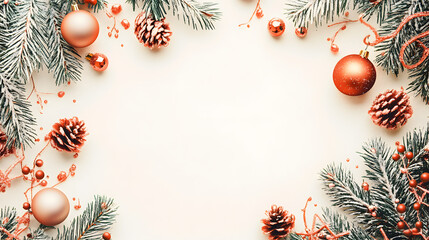 A Serene and Customizable Christmas Card Design with Monochromatic Watercolor in Peach Tones